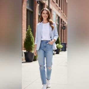 Anthropologie shirt maker blazer by cartonnier